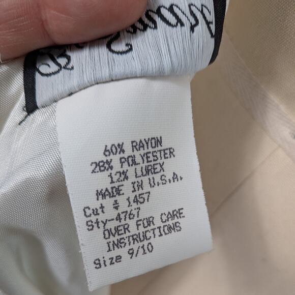 Vintage Prom Dress Maxi Gown 10 Silver White 90s Y2K Corset Fairy Princess Bride - Picture 11 of 11